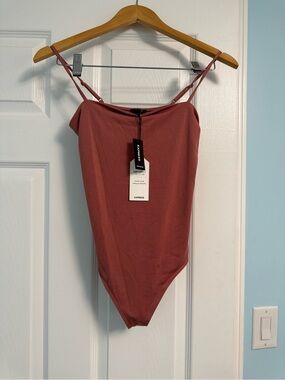 Express Rose Mauve Spaghetti Strap Bodysuit